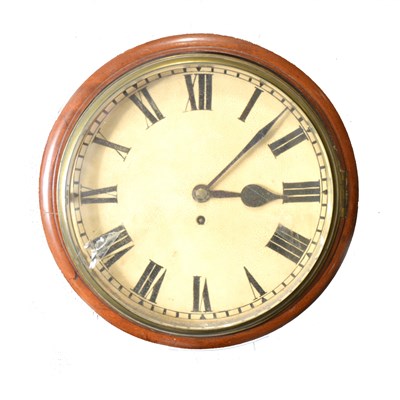 Lot 108 - A mahogany framed wall clock