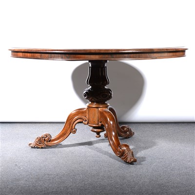 Lot 349 - Victorian walnut breakfast table