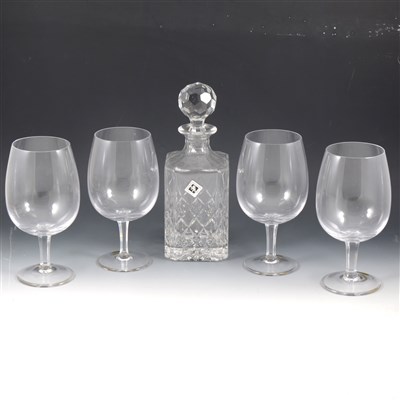 Lot 48 - Edinburgh International crystal whisky decanter, and six German glasses