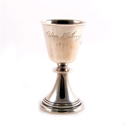 Lot 162 - A silver replica Melton Mowbray goblet by A. Edward Jones Ltd