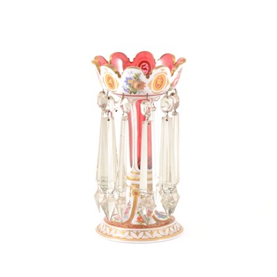 Lot 58 - Bohemian overlaid glass lustre