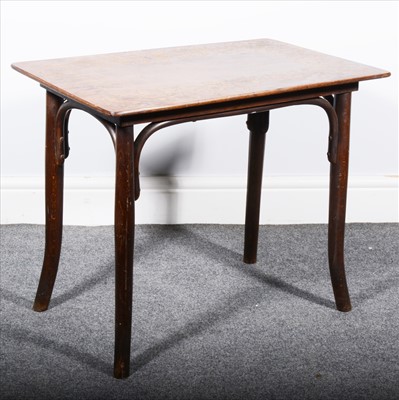 Lot 79 - A bentwood and stencilled 'Nursery' table, by Fischel, late 19th century.