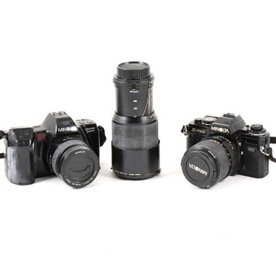 Lot 96 - Minolta Dynax 70001 SLR camera, other cameras and lenses.