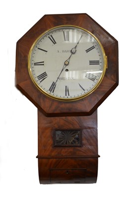 Lot 423 - Victorian mahogany wall clock