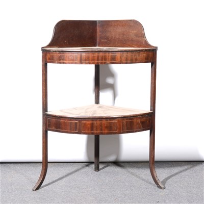 Lot 301 - Victorian mahogany corner washstand