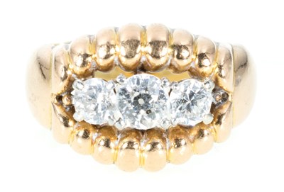 Lot 193 - A diamond three stone ring