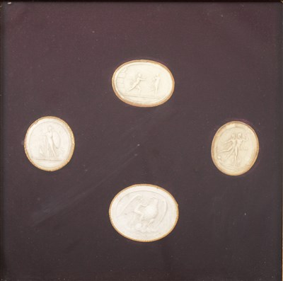 Lot 221 - Four framed intaglios