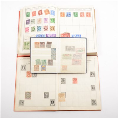 Lot 189 - Two albums of school boy stamps and a stock book
