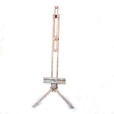 Lot 343 - An adjustable artist's easel
