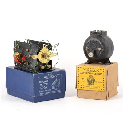 Lot 56 - Two Meccano electric motor E020 and E20R.