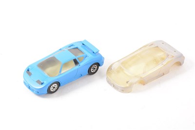 Lot 203 - Two small prototypes made by Bassett-Lowke, Bugatti EB110 (x2).