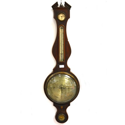 Lot 314 - Victorian mahogany cased barometer, signed Faverlio and Galli, Winchester.