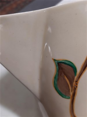 Lot 3 - Clarice Cliff, Yellow Rose design, a conical shape tea pot