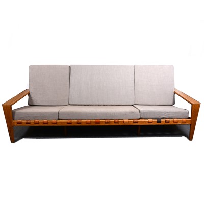 Lot 47 - An oak framed three-seat Bodö Sofa, by Svante Skogh for Seffle Möbelfabrik