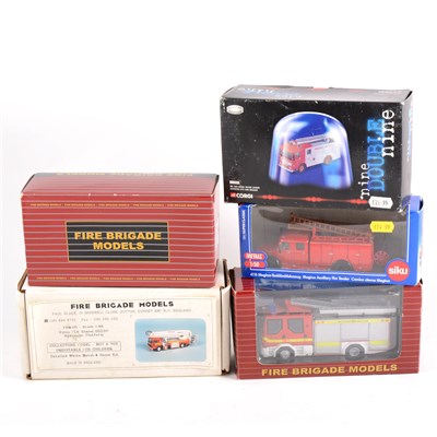 Lot 268 - Emergency service model vehicles; approximately40 models, Corgi, Siku etc.