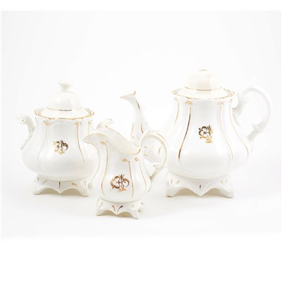 Lot 3 - A Staffordshire earthenware teaset