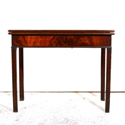 Lot 345 - Georgian mahogany card table