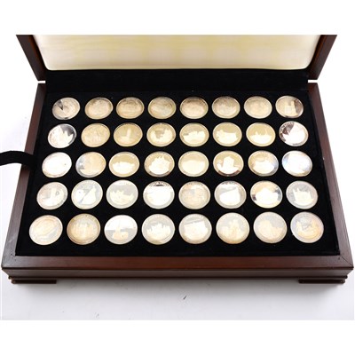 Lot 183 - Birmingham Mint "Ancient Counties of England" silver medal collection