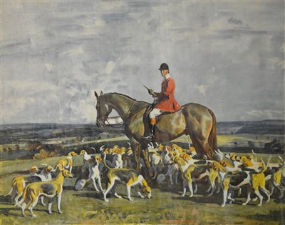 Lot 309 - After Sir Alfred Munnings, Stanley Barker and the Pytchley Hounds