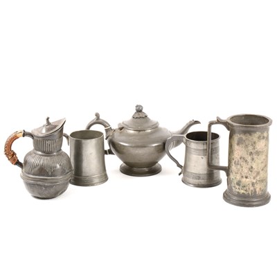 Lot 94 - A French pewter measure, Thomas A Lyon, ...