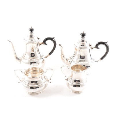 Lot 166 - A four piece silver teaset by A L Davenport Ltd