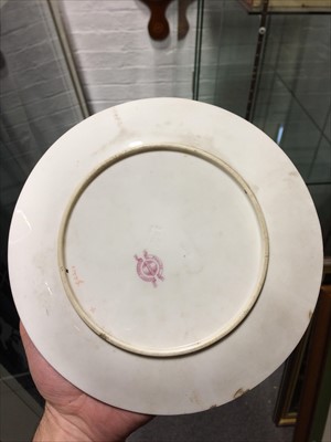 Lot 7 - An Aesthetic Movement cabinet plate, attributed to Christopher Dresser for Minton, 1876