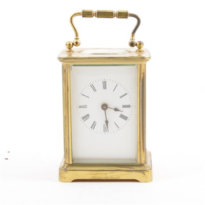 Lot 150 - French brass carriage clock.