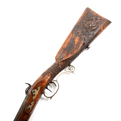 Lot 204 - German percussion hunting rifle, by V. Chr. Schilling