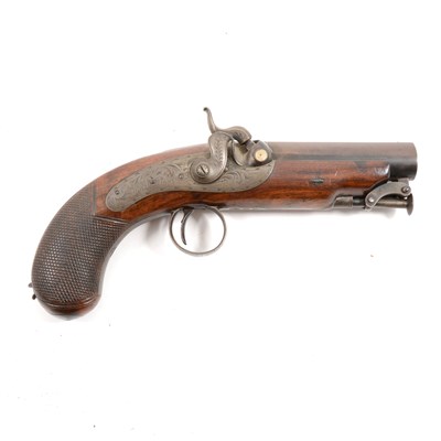 Lot 142 - Percussion pistol by W J Rigby, Dublin
