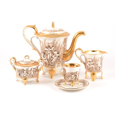 Lot 16 - A Capodimonte coffee set