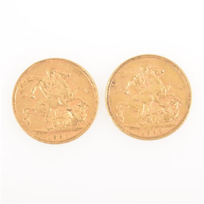 Lot 266B - Two Full Sovereigns - Victoria Jubilee Head 1892, Victoria Veiled Head 1893.