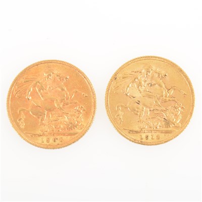 Lot 266C - Two Full Sovereigns - Edward VII 1906. George V 1913.