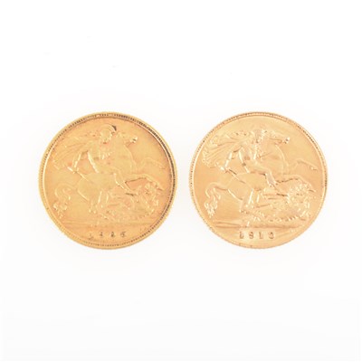 Lot 266E - Two Half Sovereigns - Edward VII 1905, 1910