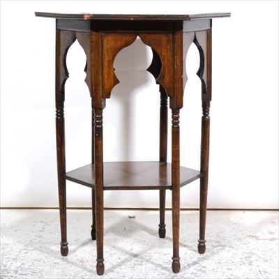 Lot 25 - An oak 'Moorish' occasional table, attributed to Liberty & Co.