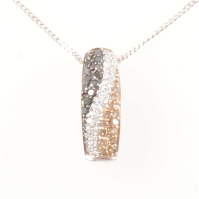 Lot 219 - A diamond set pendant and chain.
