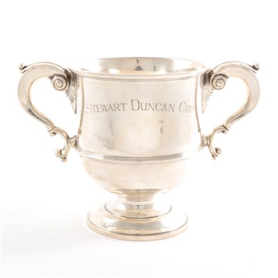 Lot 133 - Silver campana-shape trophy, Adie Bros, Birmingham 1933