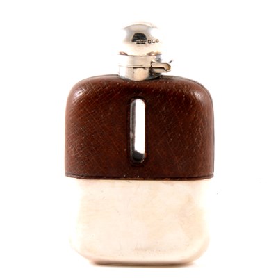 Lot 108 - Silver mounted hip flask, James Dixon & Son, Sheffield 1923
