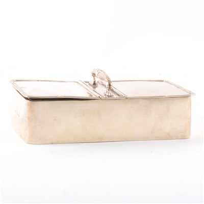 Lot 137 - Edwardian silver table box, Levi & Salaman, Birmingham 1904