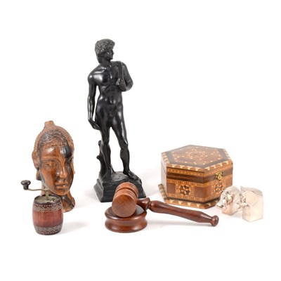 Lot 108 - An African ebonised figure,  of a kneeling woman, ...