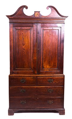 Lot 452 - A George III country made oak line press