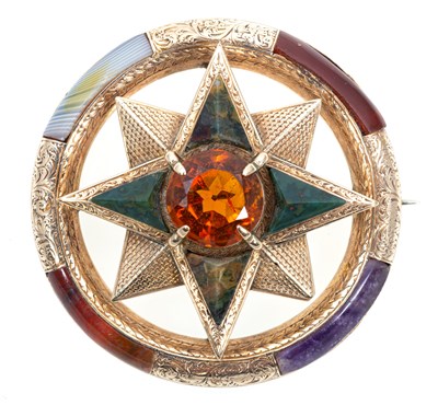 Lot 165 - A Celtic agate brooch.