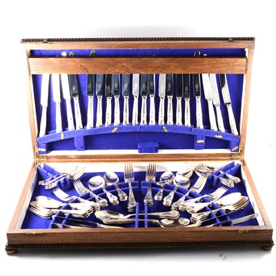 Lot 188 - A canteen of Kings pattern plated cutlery by George Butler & Co, Sheffield