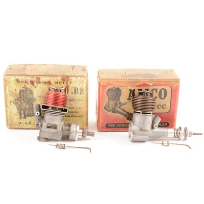 Lot 8 - 2 x AMCO 3.5cc diesels, BB and PB both boxed, used.