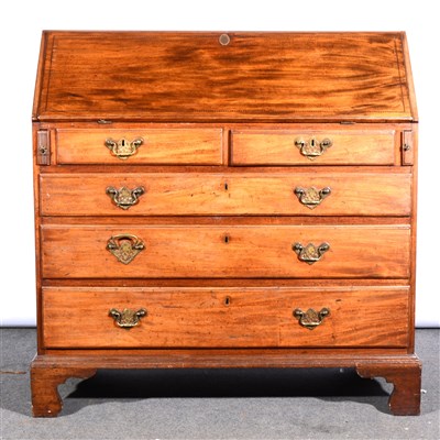 Lot 430 - A George III mahogany bureau, ...