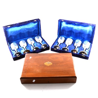 Lot 141A - Silver-plated cutlery and goblets