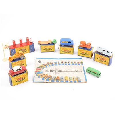Lot 279 - Matchbox Toys; no.22 to no.27, and a 1960s Matchbox catalogue.