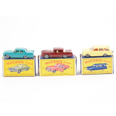 Lot 270 - Matchbox Toys; no.33, no.38, no.53, all boxed.