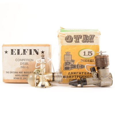Lot 59 - 2 x Diesels OTM 1.5CC and ELFIN .5cc AH replica.