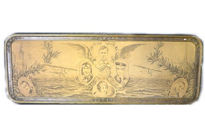 Lot 216 - Aeronautical interest: Lindburg, New York - Paris, machine made tapestry
