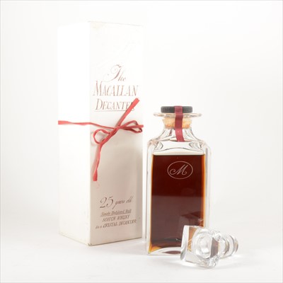 Lot 567 - THE MACALLAN - 25 year old, in Tudor Crystal decanter